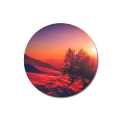 Italy Sunrise Sky Clouds Beautiful Magnet 3  (round) by Simbadda