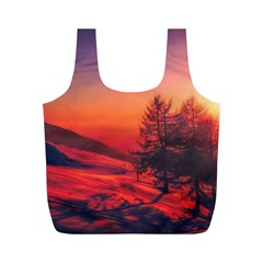 Italy Sunrise Sky Clouds Beautiful Full Print Recycle Bags (M) 