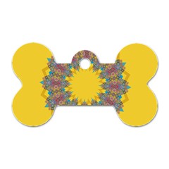 Star Quilt Pattern Squares Dog Tag Bone (one Side) by Simbadda