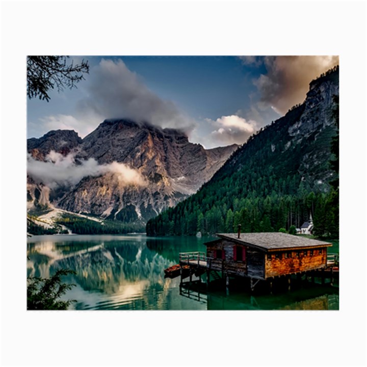 Italy Mountains Pragser Wildsee Small Glasses Cloth