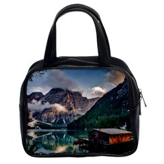 Italy Mountains Pragser Wildsee Classic Handbags (2 Sides)