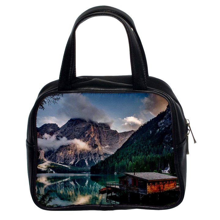 Italy Mountains Pragser Wildsee Classic Handbags (2 Sides)