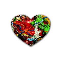 Coffee Land 1 Rubber Coaster (heart)  by bestdesignintheworld