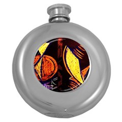 Cryptography Of The Planet Round Hip Flask (5 Oz) by bestdesignintheworld