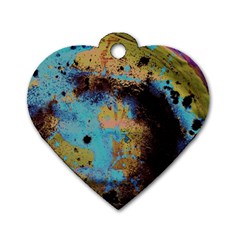 Blue Options 5 Dog Tag Heart (two Sides)