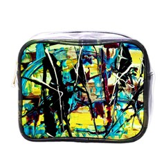 Dance Of Oil Towers 3 Mini Toiletries Bags by bestdesignintheworld