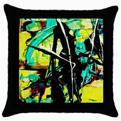 Dance Of Oil Towers 5 Throw Pillow Case (black) by bestdesignintheworld