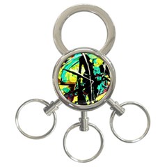 Dance Of Oil Towers 5 3-ring Key Chains by bestdesignintheworld