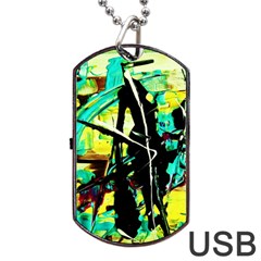 Dance Of Oil Towers 5 Dog Tag Usb Flash (one Side) by bestdesignintheworld