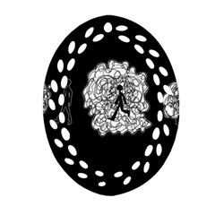 Drawing  Oval Filigree Ornament (Two Sides)