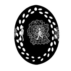 Drawing  Oval Filigree Ornament (two Sides) by ValentinaDesign