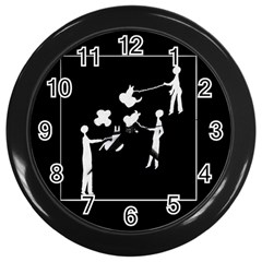 Drawing  Wall Clocks (black) by ValentinaDesign