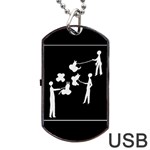 Drawing  Dog Tag USB Flash (Two Sides) Back