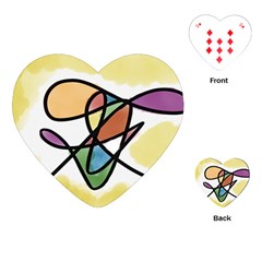 Abstract Art Colorful Playing Cards (heart)  by Modern2018