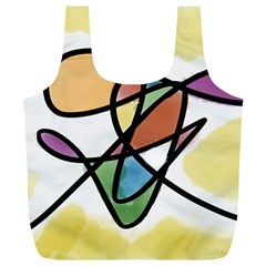 Abstract Art Colorful Full Print Recycle Bags (l)  by Modern2018