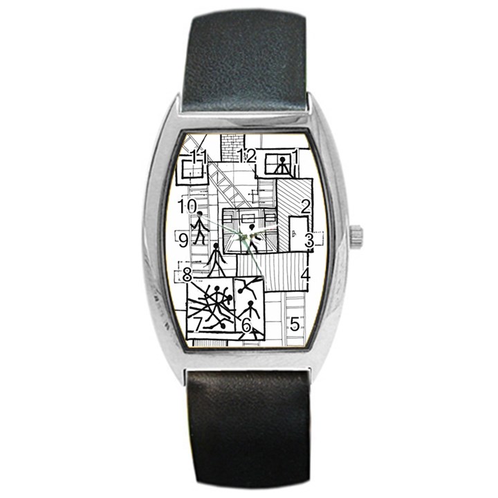 Drawing Barrel Style Metal Watch