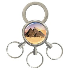 Ancient Archeology Architecture 3-Ring Key Chains