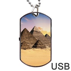 Ancient Archeology Architecture Dog Tag USB Flash (Two Sides)