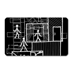 Drawing Magnet (rectangular) by ValentinaDesign