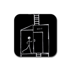 Drawing Rubber Square Coaster (4 Pack) 