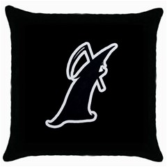 Drawing Throw Pillow Case (black)