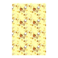 Funny Sunny Ice Cream Cone Cornet Yellow Pattern  Shower Curtain 48  X 72  (small)  by yoursparklingshop