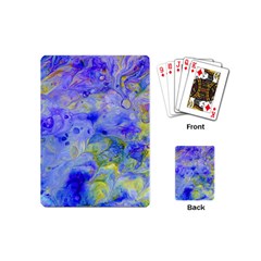 Abstract Blue Texture Pattern Playing Cards (mini)  by Simbadda