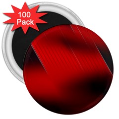 Red Black Abstract 3  Magnets (100 Pack) by Simbadda