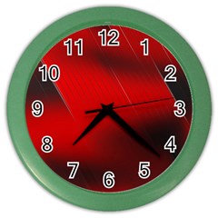 Red Black Abstract Color Wall Clocks by Simbadda