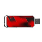 Red Black Abstract Portable USB Flash (Two Sides) Front