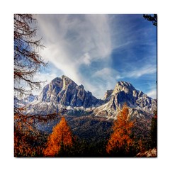 Dolomites Mountains Italy Alpine Tile Coasters