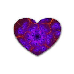 Fractal Mandelbrot Rubber Coaster (heart)  by Simbadda