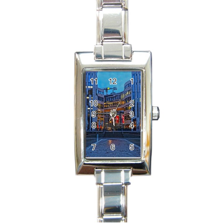 Architecture Modern Building Rectangle Italian Charm Watch
