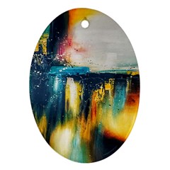 Art Painting Abstract Yangon Ornament (oval) by Simbadda