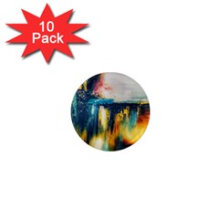 Art Painting Abstract Yangon 1  Mini Magnet (10 Pack)  by Simbadda