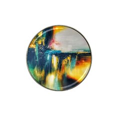 Art Painting Abstract Yangon Hat Clip Ball Marker (4 Pack) by Simbadda