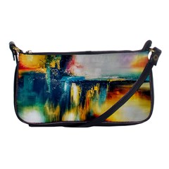 Art Painting Abstract Yangon Shoulder Clutch Bags by Simbadda