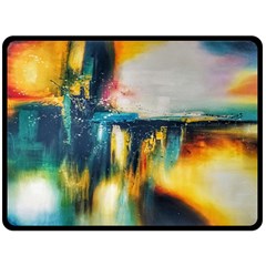 Art Painting Abstract Yangon Fleece Blanket (large) 