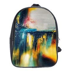 Art Painting Abstract Yangon School Bag (xl) by Simbadda