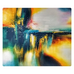 Art Painting Abstract Yangon Double Sided Flano Blanket (small)  by Simbadda