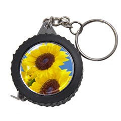 Sunflower Floral Yellow Blue Sky Flowers Photography Measuring Tape by yoursparklingshop