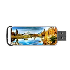 Dolomites Mountains Italy Alpin Portable Usb Flash (two Sides) by Simbadda