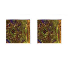 Fractal Virtual Abstract Cufflinks (square) by Simbadda