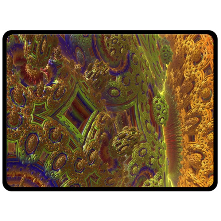 Fractal Virtual Abstract Fleece Blanket (Large) 