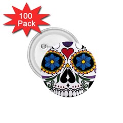 Cranium Sugar Skull 1 75  Buttons (100 Pack) 