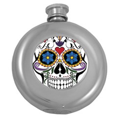 Cranium Sugar Skull Round Hip Flask (5 Oz)