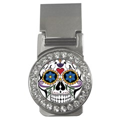 Cranium Sugar Skull Money Clips (cz)  by StarvingArtisan