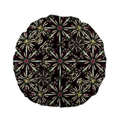 Dark Tropical Pattern Standard 15  Premium Flano Round Cushions by dflcprints