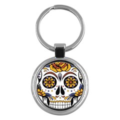 Sugar Skull Key Chains (round)  by StarvingArtisan