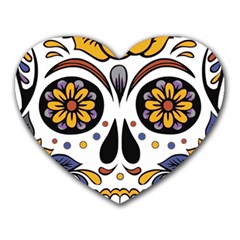 Sugar Skull Heart Mousepads by StarvingArtisan